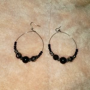 Beaded Hoop Earrings